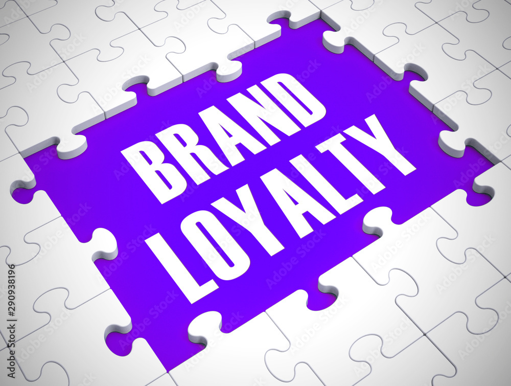 Brand loyalty devotion to a company achieved by distinctive products - 3d illustration Brand loyalty devotion to a company achieved by distinctive products - 3d illustration