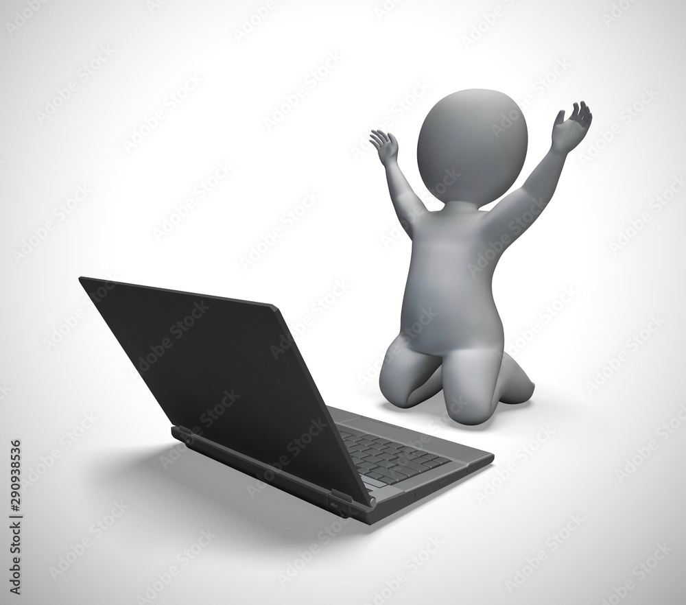 Internet connection means web accessibility and online connection - 3d illustration Internet connection means web accessibility and online connection - 3d illustration