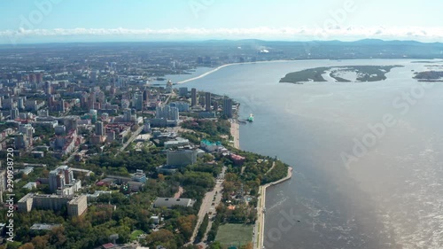 Panorama of the city of Khabarovsk. 2019 year.