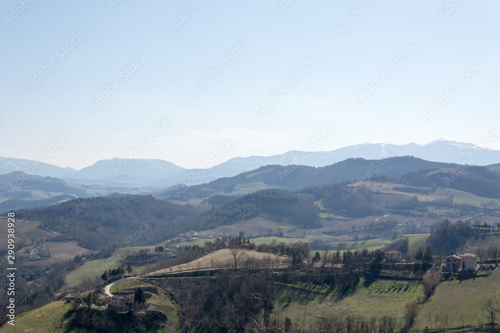 Panoramic view of the hills around Urbino
