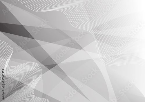 Abstract white and grey color lines background. Pattern geometric style. Space for text. Texture with light and shadow. Digital technology wallpaper used in the corporate. Vector illustration.