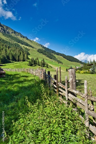 Fototapeta Naklejka Na Ścianę i Meble -  wooden fence in the mountains