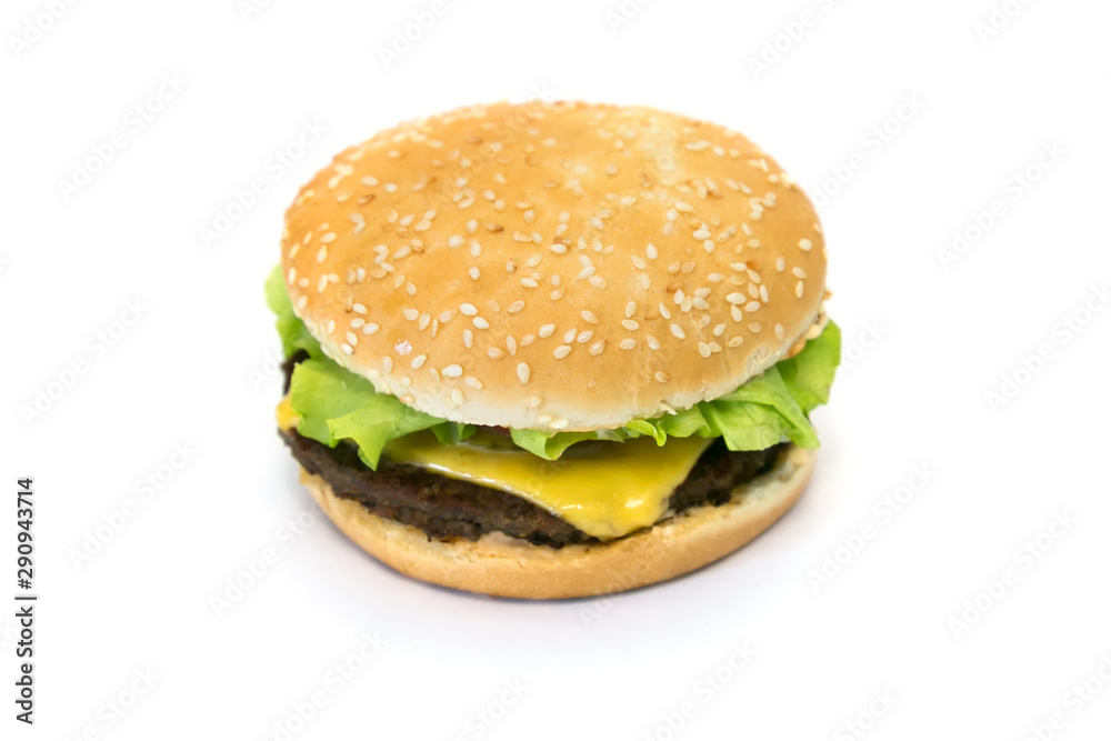 Street food potato, burger on a white background isolated. Fast food street food. Street food potato, burger on a white background isolated. Fast food street food.