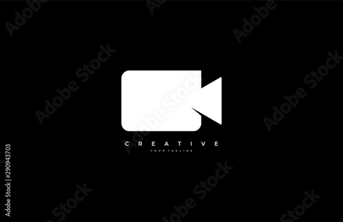 Video camera logo simple minimalist