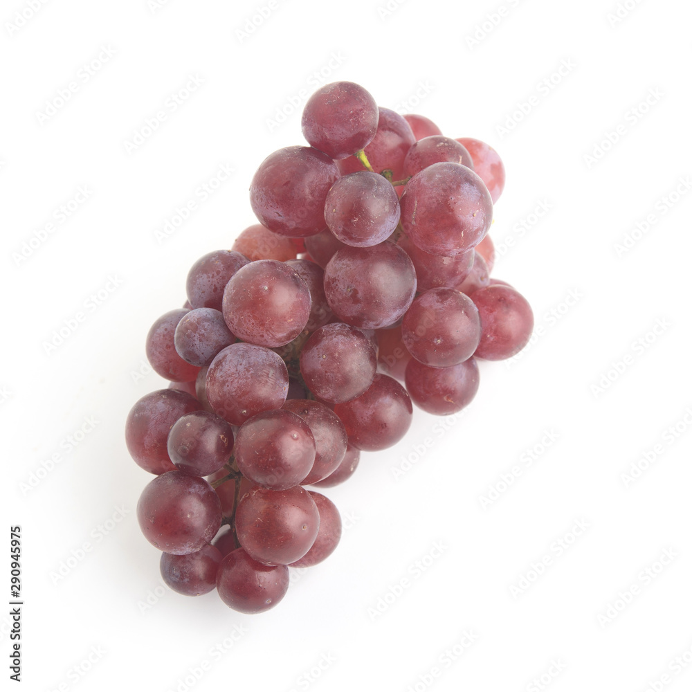 fresh red grape isolated on white background