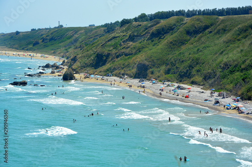 Fototapeta Naklejka Na Ścianę i Meble -  Vasto, Abruzzo/Italy- The sunny reserve natural beach of Punta Aderci.