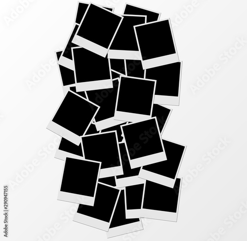 Vector polaroid collage photo template photo frame