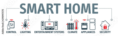 Banner smart home vector illustration