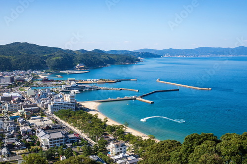 Cityscape of Sumoto city and port ,Awaji island ,hyogo,Japan