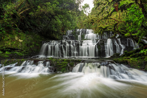 Fototapeta Naklejka Na Ścianę i Meble -  Purakaunui Falls, Catlins National Park, South Island, New Zealand