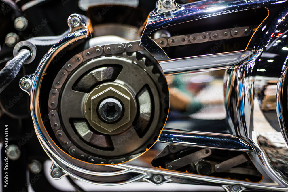 Fototapeta premium 2 piston motorcycle classic engine