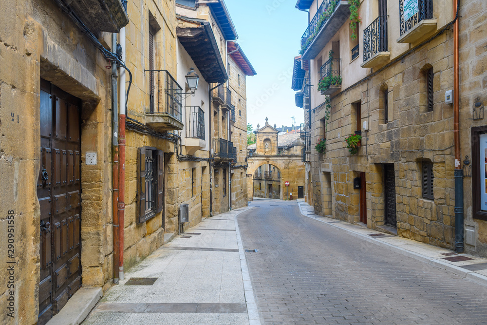 peaceful street of rioja town, Spain