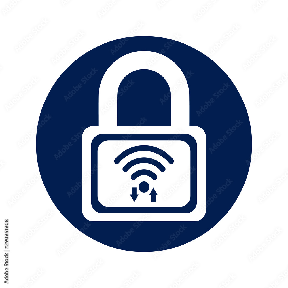 WiFi password lock, protection, security Icon WiFi password lock, protection, security Icon
