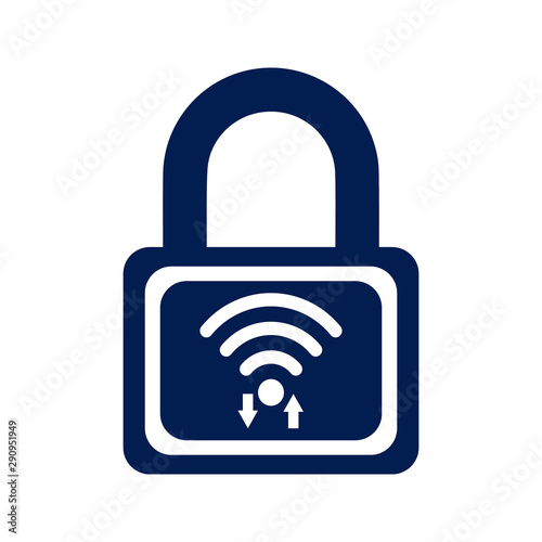 WiFi password lock, protection, security Icon