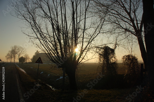 Tramonto in campagna