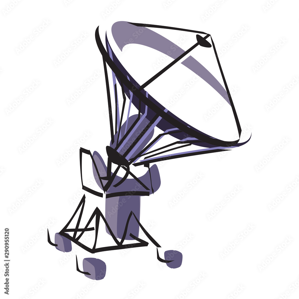 sattelite icon design template. Satellite broadcasting dish sattelite icon design template. Satellite broadcasting dish