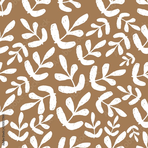 Autumn leaves seamless pattern. Decorative illustration, good for printing. Colorful wallpaper vector. Great for label, print, packaging, fabric.