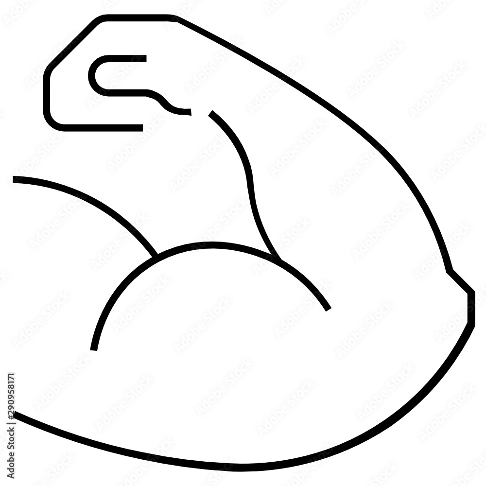 biceps triceps muscles weight lifting vector icon