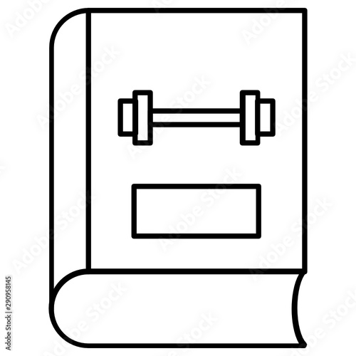 fitness guideline key book vector icon