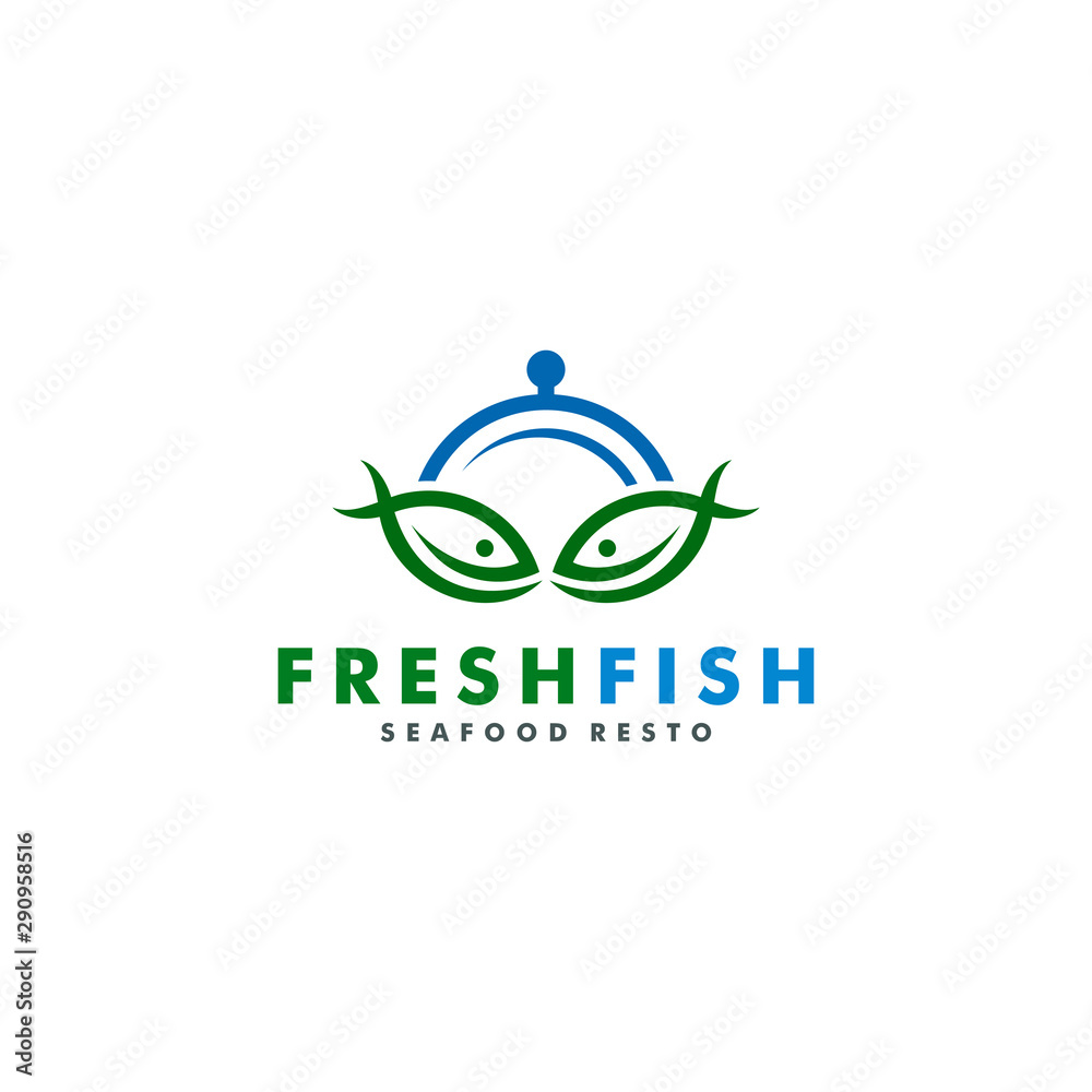 Fish logo design, Restaurant symbol vector illustration Fish logo design, Restaurant symbol vector illustration