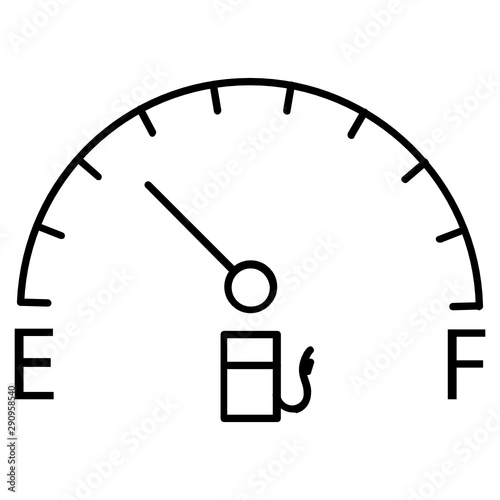fuel guage meter vector icon