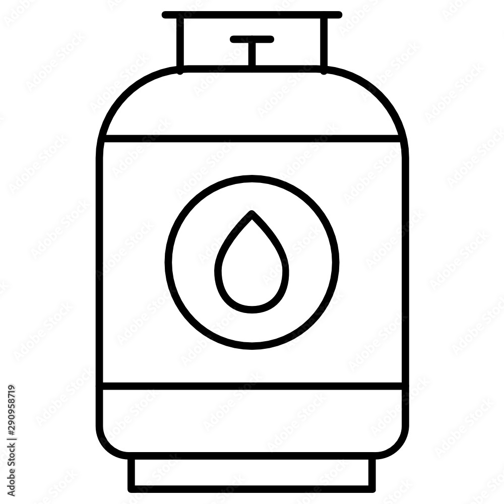Cylinder container gasoline fuel vector icon