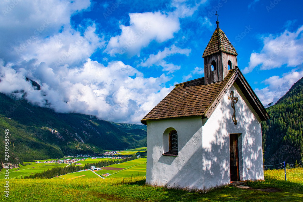 small alpine church two