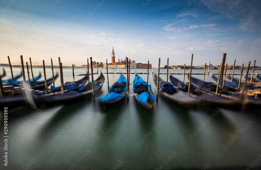 Gondolas outside San Marco