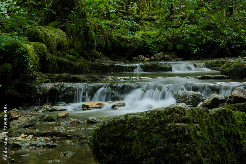 Naklejka premium waterfall in forest