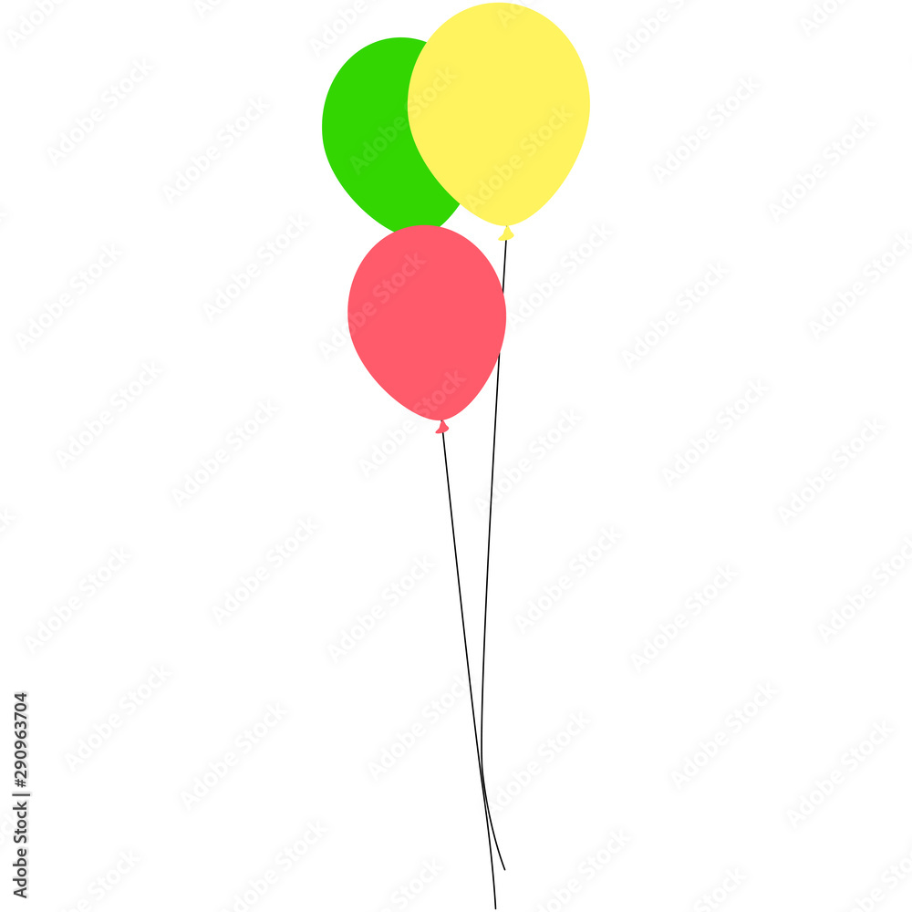 Balloon beautiful inflatable on a white background Balloon beautiful inflatable on a white background
