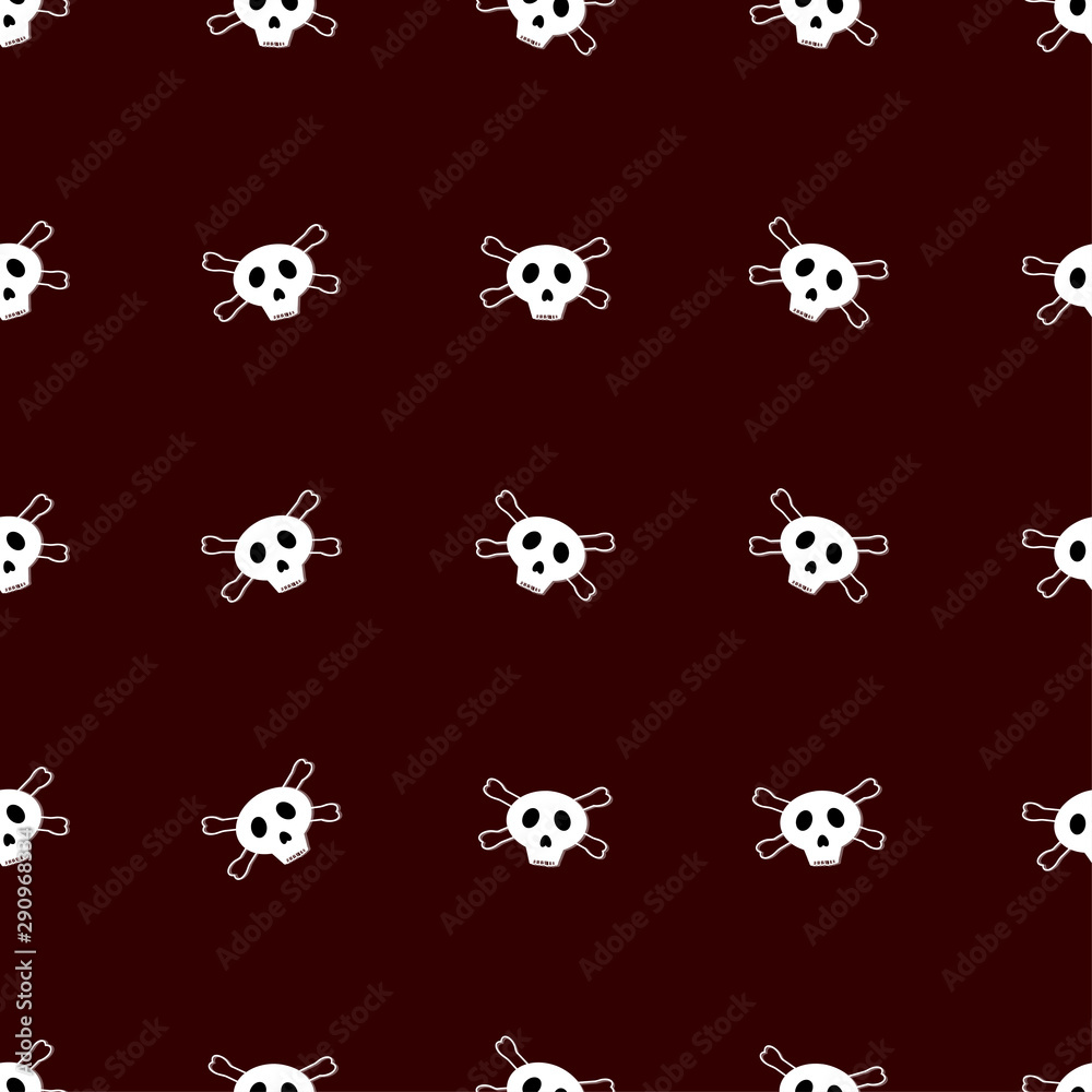  Seamless pattern: white shards on a brown background. Flat vector. Illustration