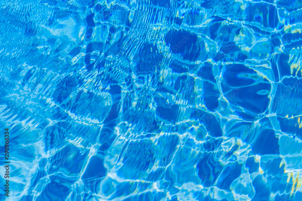 Blue ripped water in swimming pool Blue ripped water in swimming pool
