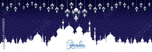 easy to edit vector illustration of Islamic celebration background with text Ramadan Kareem