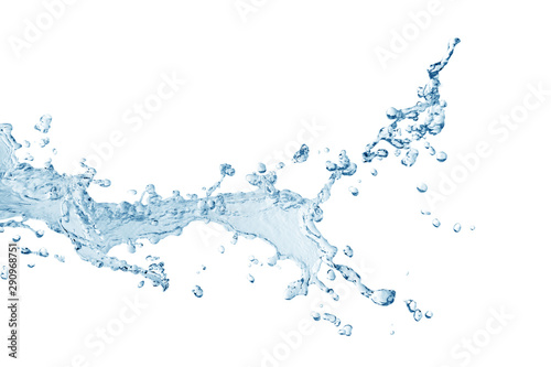 Water splash isolated on white background, water