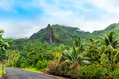 Fotografia Mountain landscape of Raiatea island, French Polynesia.