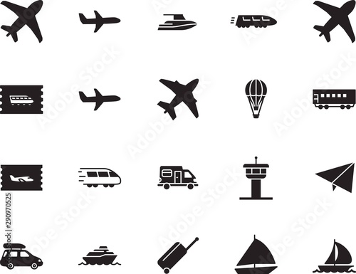 holiday vector icon set such as: wing, wheel, minimal, traffic, smart, trailer, water, summer, fun, art, van, circle, origami, box, template, sketch, company, way, home, roof, control, delivery
