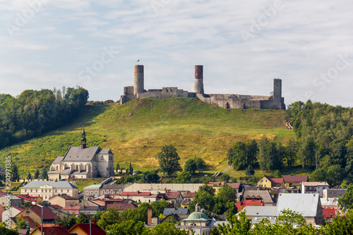 Towers of castle in Checiny, Poland photo