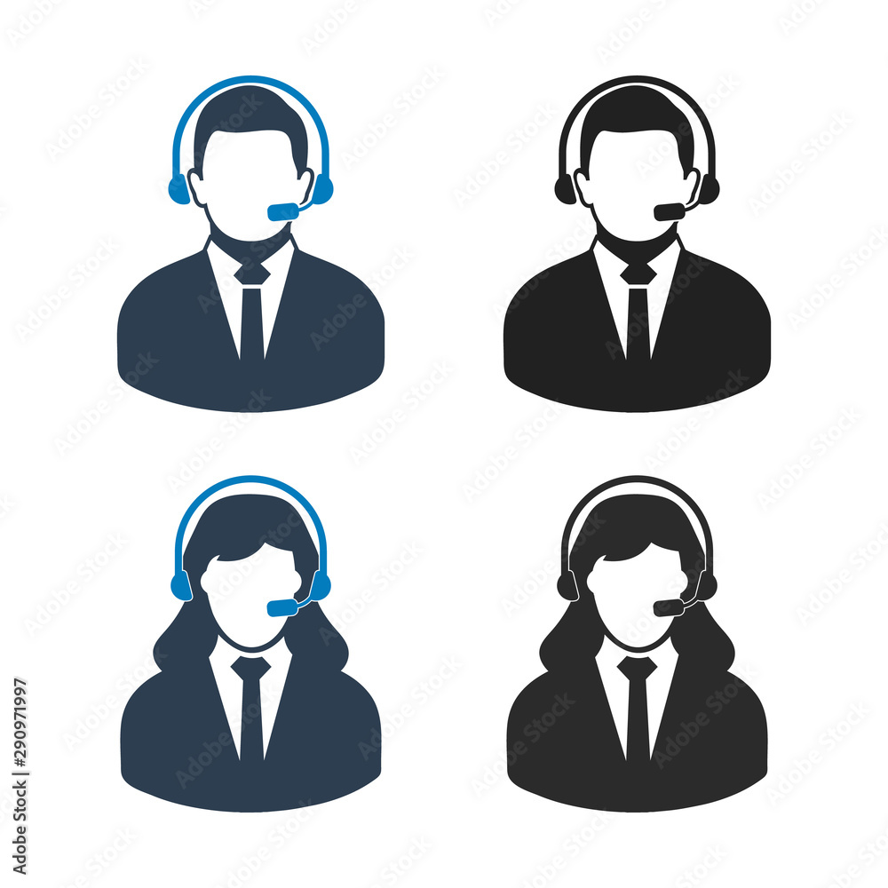 Customer Help Icon set. Flat style vector EPS. Customer Help Icon set. Flat style vector EPS.