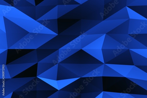 Obraz na plátně Blue saturate abstract background with triangles