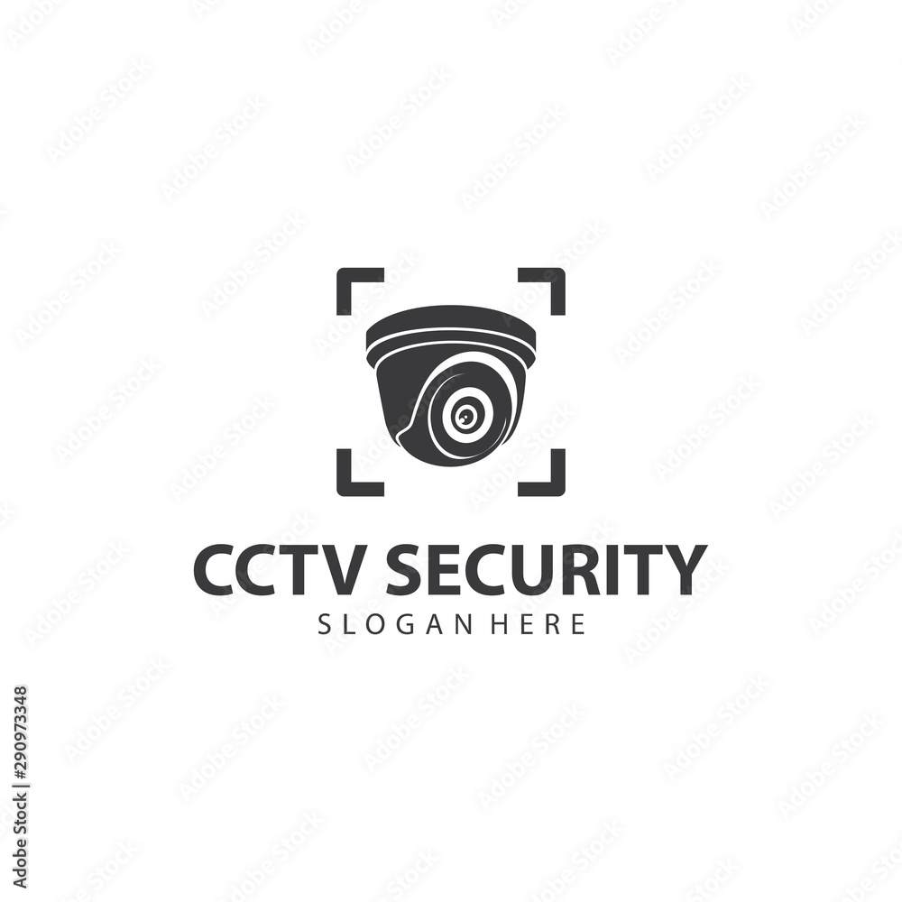 CCTV Vector Logo Design. Camera Logo Template Design. And Security