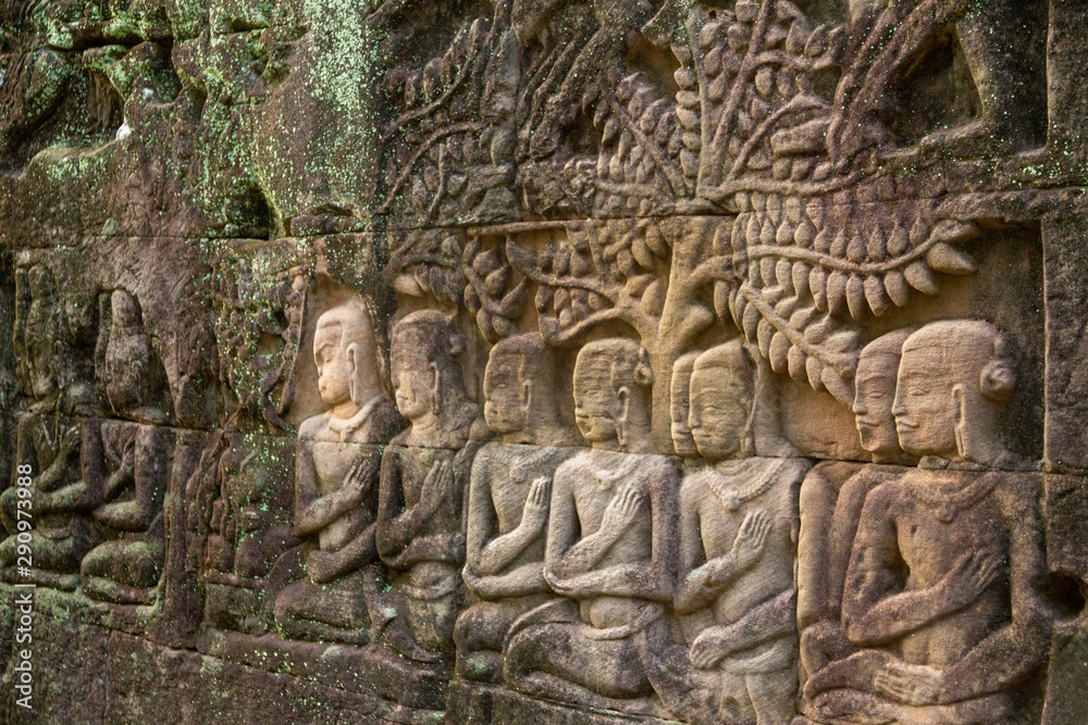 Angkor Wat Bas-relief carvings 