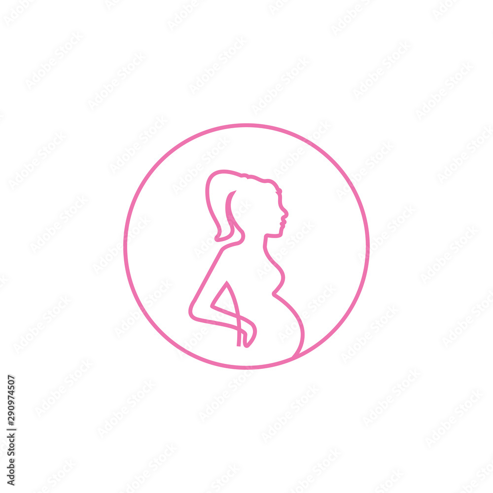 Pregnant woman graphic design template vector isolated Pregnant woman graphic design template vector isolated
