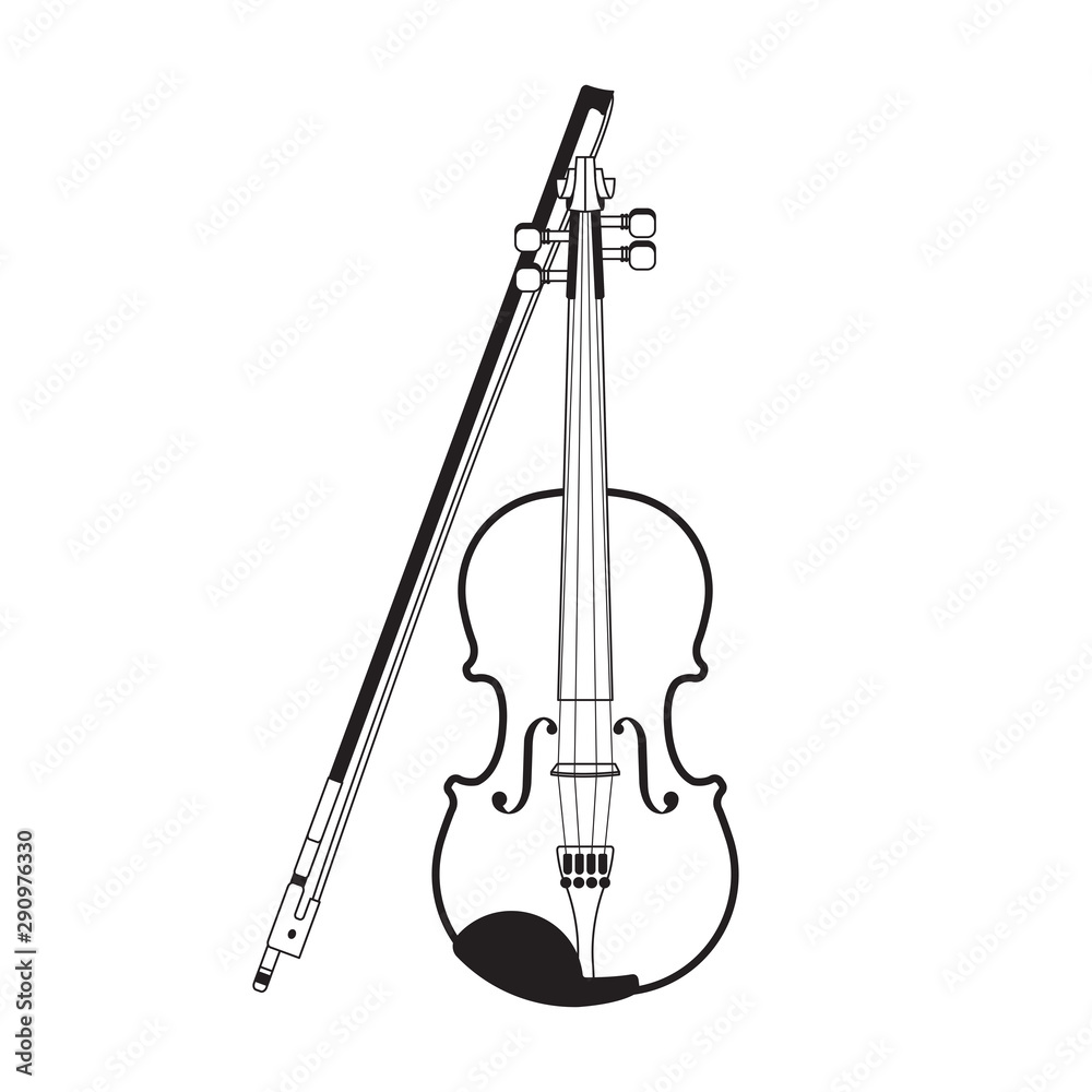 Fototapeta premium Violin vector illustration