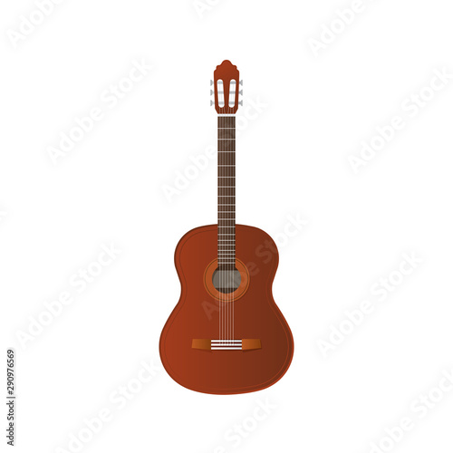  Vector illustration of classical guitar