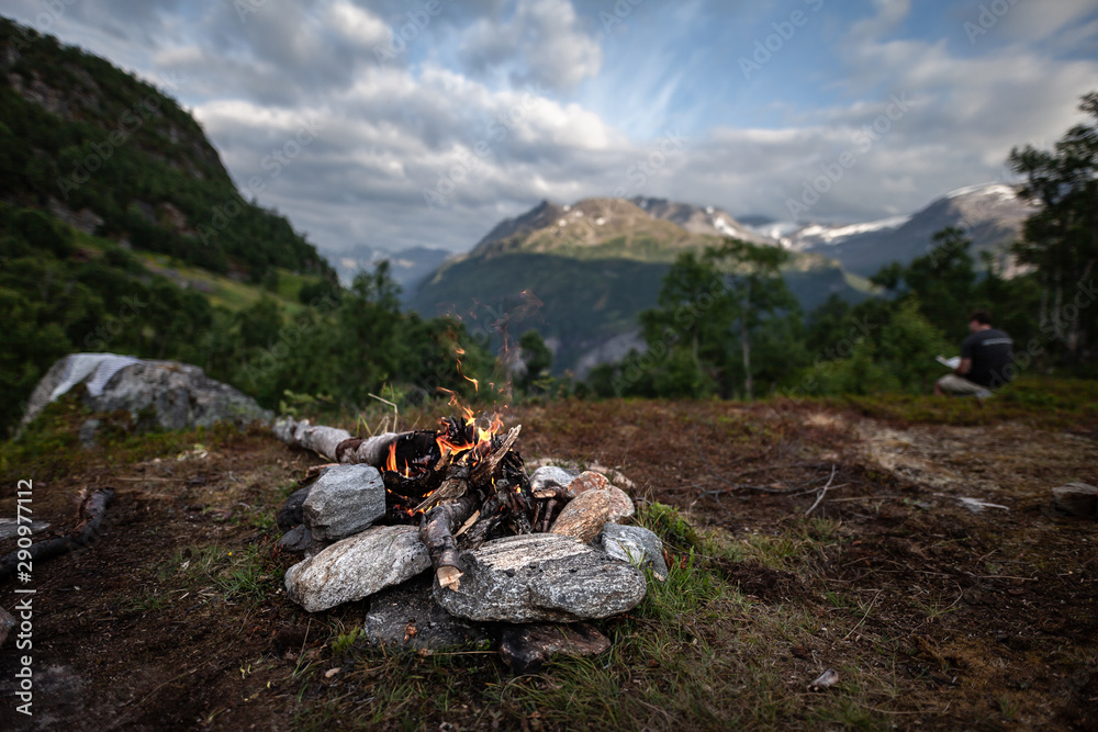 Campfire near Geiranger