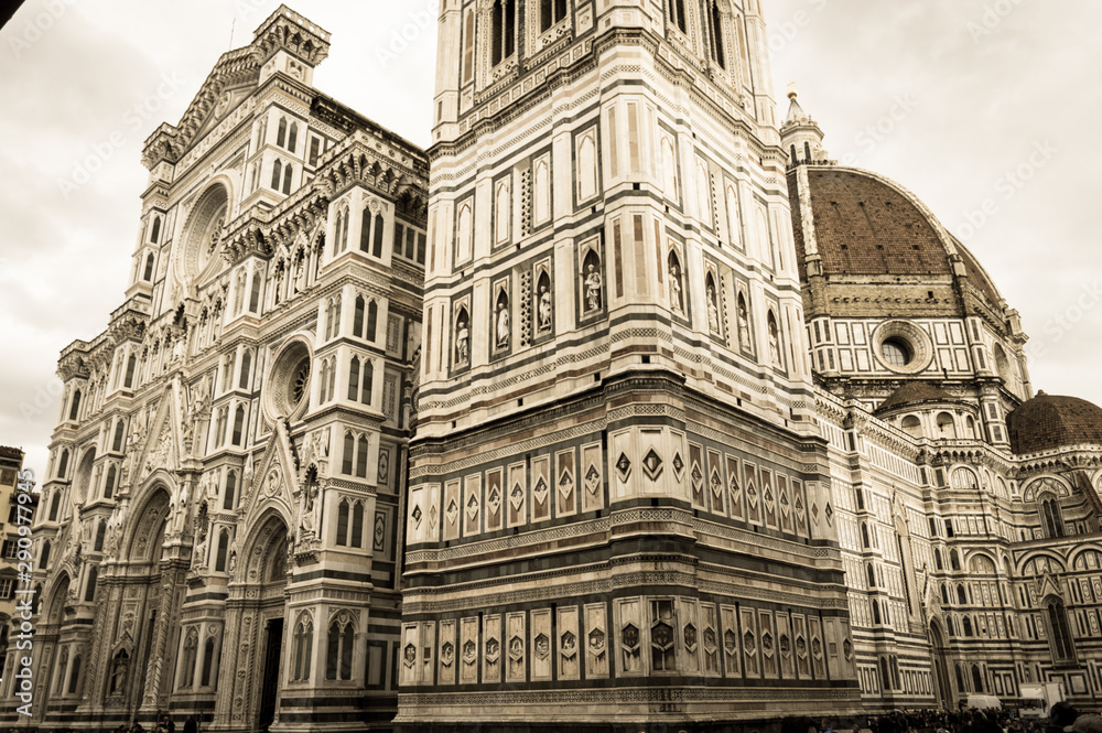 Beautiful view of the medieval center of Florence