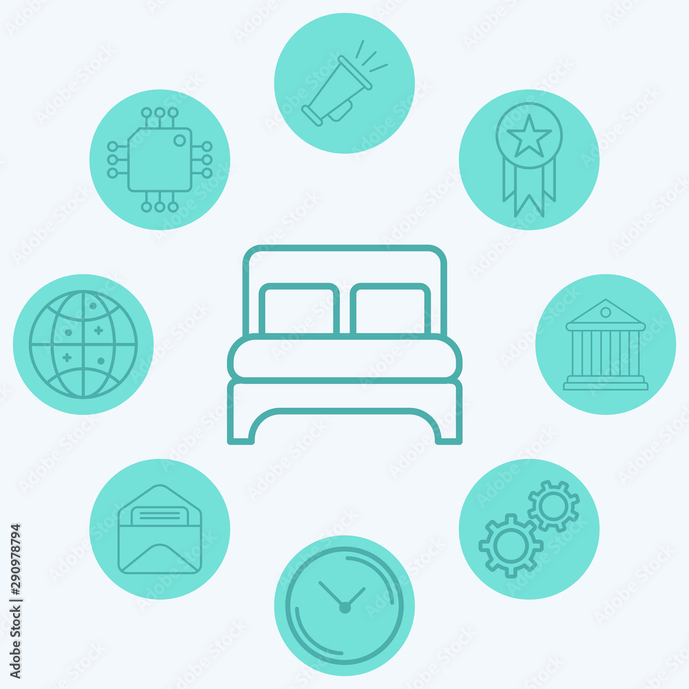 Bed vector icon sign symbol Bed vector icon sign symbol