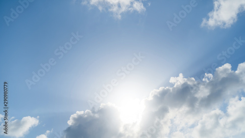 Blue sky with cloud sun at Phuket Thailand.