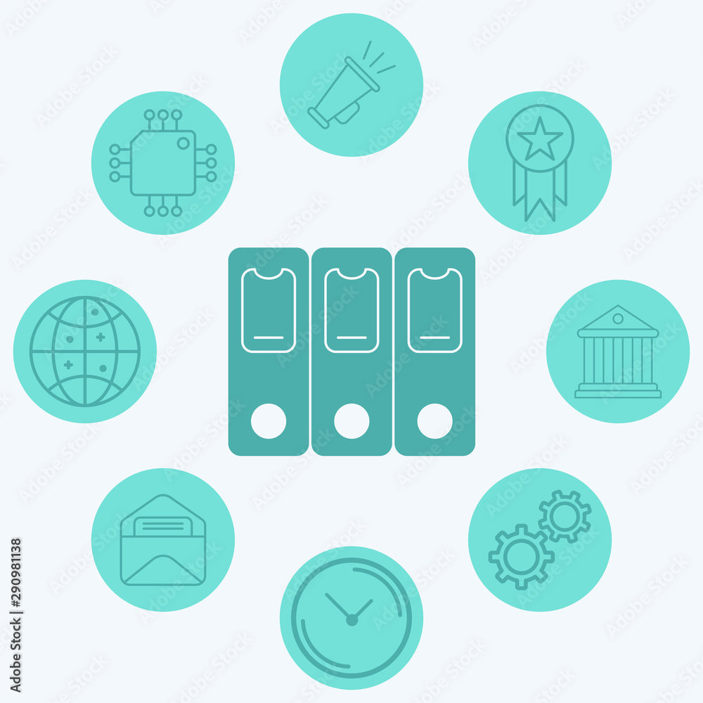 Binders vector icon sign symbol Binders vector icon sign symbol