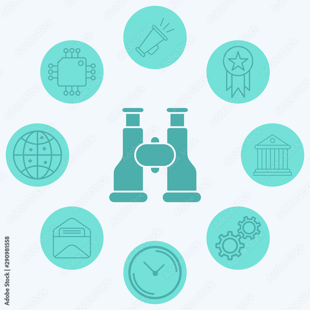 Binoculars vector icon sign symbol Binoculars vector icon sign symbol